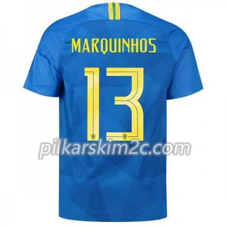 Koszulka Brazylia Marquinhos 13 Precz Mistrzostwa Świata 2018 - Koszulki Piłkarskie